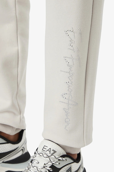 emporio armani ea7 Pantaloni Logo Series Con Borchie Grigio Donna, foto 2
