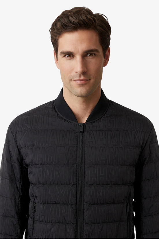 Piumino Full Zip In Nylon Jacquard Logo All-Over armani exchange 