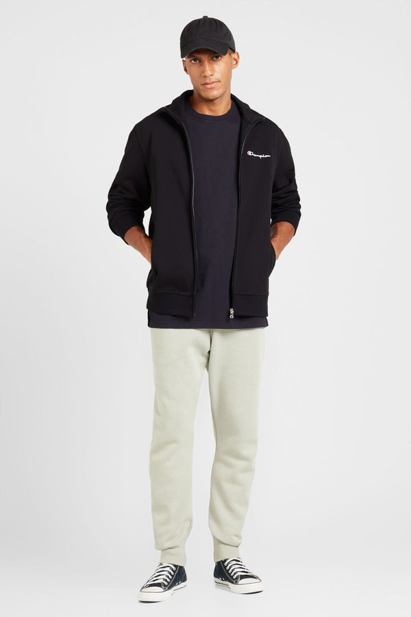 champion Felpa Full Zip Logo Piccolo Ricamato Nero Uomo, foto 2