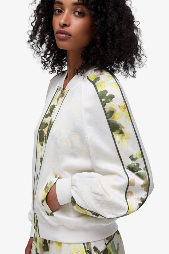  Giacca Full Zip Reversibile In Raso Stampato liu jo 