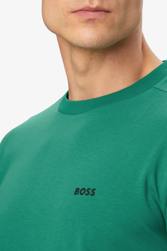  T-Shirt Maniche Corte Elasticizzata Piccolo Logo Gommato boss 