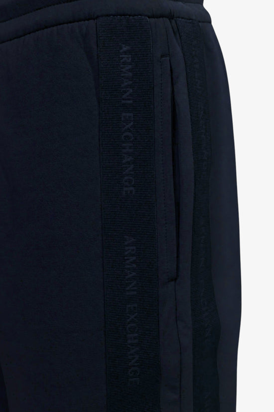  Pantaloni In Jersey Di Cotone Stretch Con Bande Logo armani exchange 