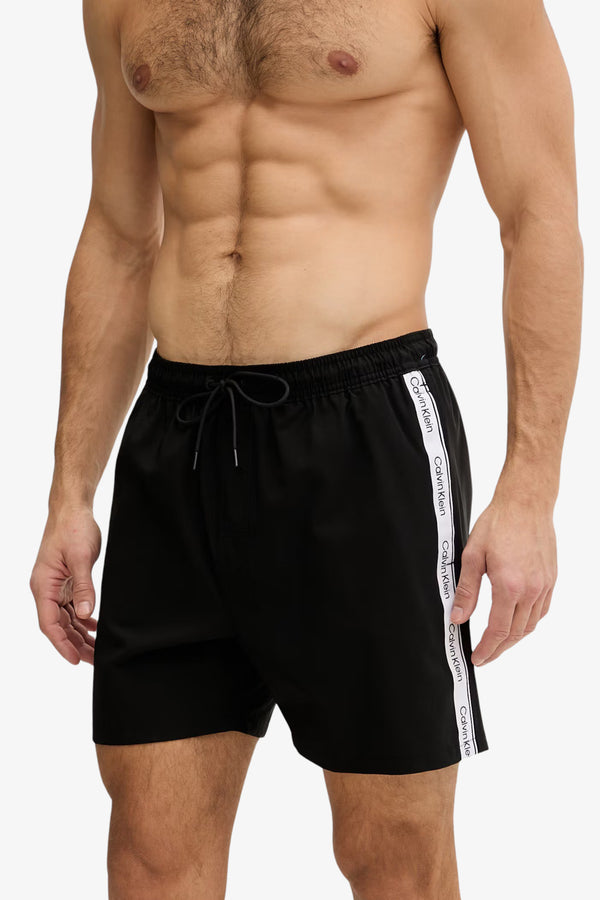 calvin klein swimwear Boxer Mare Core Solid Con Bande Logo Nero Uomo, foto 2