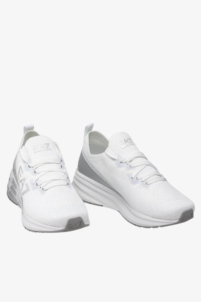 emporio armani ea7 Scarpe Crusher Distance Knit Bianco Unisex, foto 2