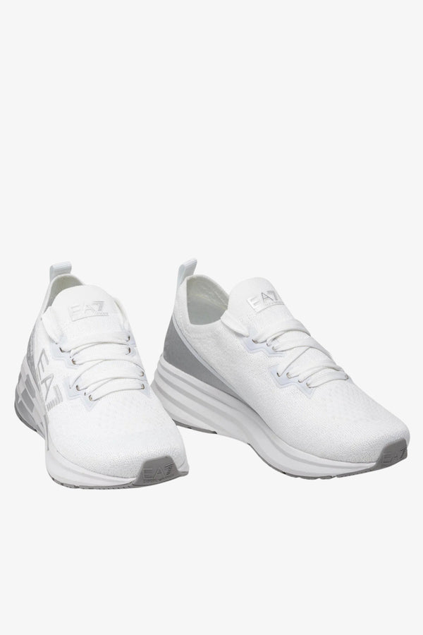 emporio armani ea7 Scarpe Crusher Distance Knit Bianco Unisex, foto 2