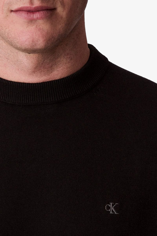  Maglione Girocollo In Cotone CK Ricamato calvin klein jeans 