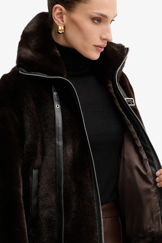  Giacca Blouson Full Zip In Eco Pelliccia pinko 