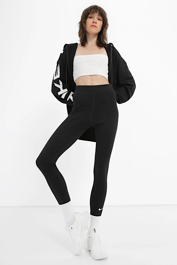 nike sportswear Leggings A 7/8 A Vita Alta Classic Nero Donna, foto 2