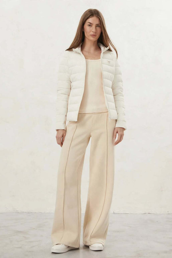 guess Piumino Full Zip Con Cappuccio Solid Bianco Donna, foto 2