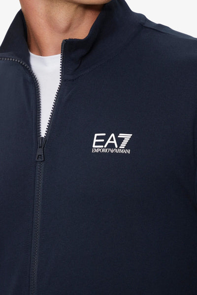 emporio armani ea7 Felpa Full Zip Core Identity Blu Uomo, foto 2