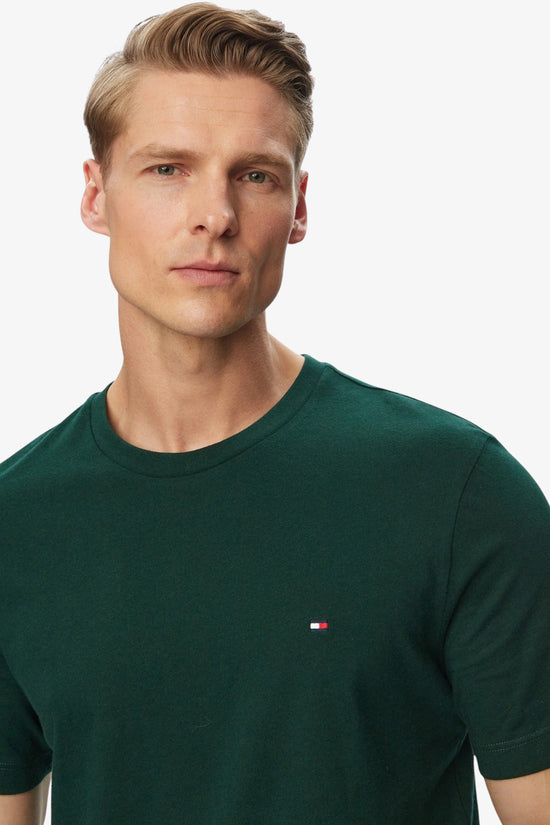  T-Shirt Maniche Corte Logo Bandierina Ricamato-tommy hilfiger-Verde-Special_-Mw0mw39995 mbn-2  