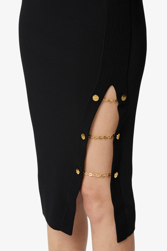  Vestito In Maglia Con Gemelli Gioiello elisabetta franchi 