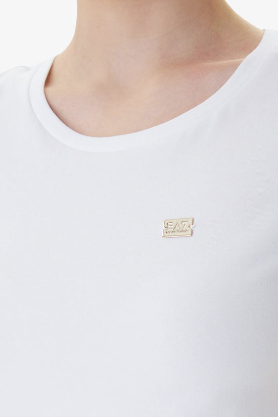  T-Shirt Maniche Corte Slim Elasticizzata Core Lady-emporio armani ea7-Bianco-Special_-7w001045 af10373 u0002-2  