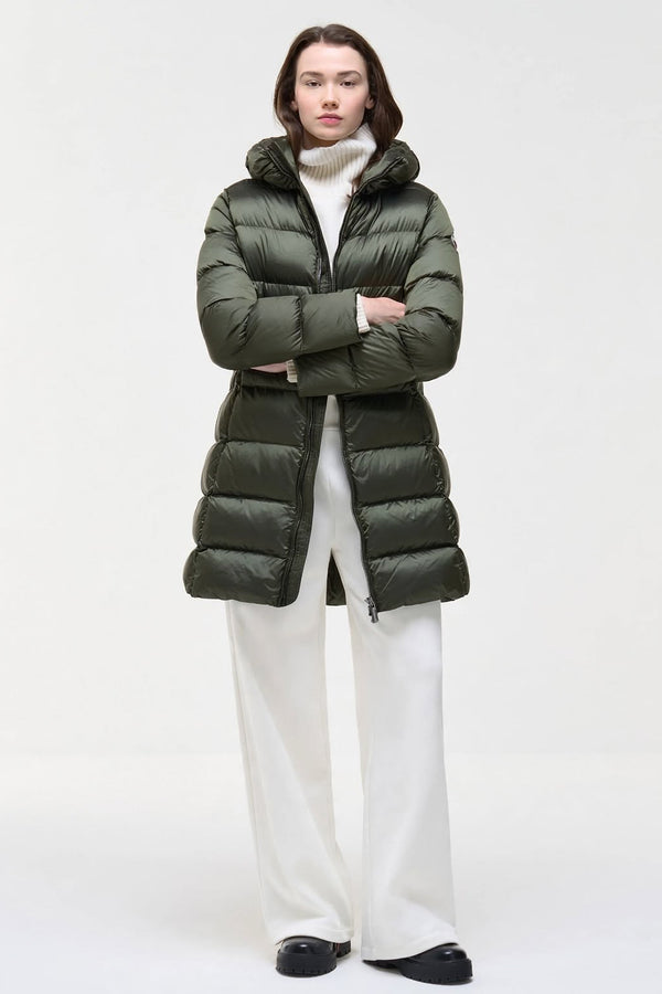 colmar Piumino Lungo Full Zip Con Cappuccio Verde Donna, foto 2