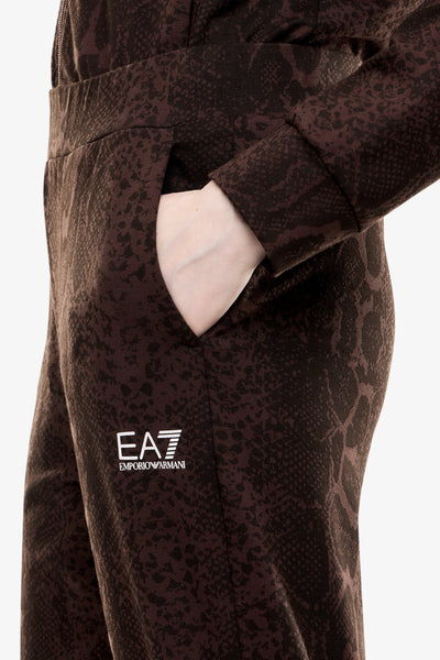 emporio armani ea7 Pantaloni Graphic Series Stampa Pitonata Marrone Donna, foto 2