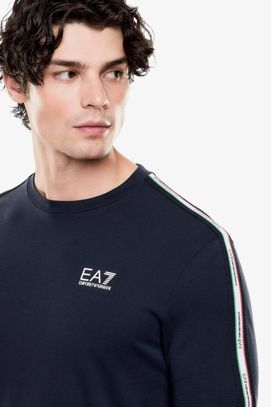  T-Shirt Maniche Corte Con Bande Logo Italian Spirit emporio armani ea7 