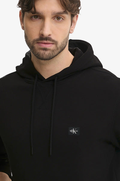 calvin klein jeans Felpa Con Cappuccio Stemma Logo Nero Uomo, foto 2