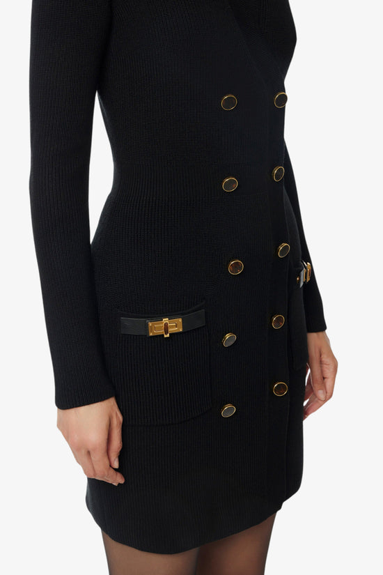  Vestito Corto In Maglia Con Decorazioni Gioiello elisabetta franchi 