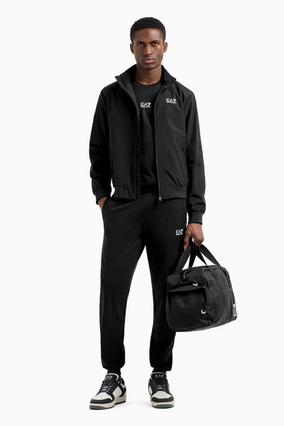 emporio armani ea7 Giacca Full Zip Antivento Logo Series Nero Uomo, foto 2