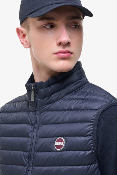 colmar Gilet Full Zip Imbottito In Piuma Leggera Blu Uomo, foto 2