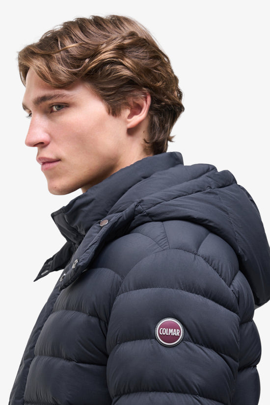  Piumino Lungo Full Zip Con Cappuccio Con Spacchi Laterali colmar 