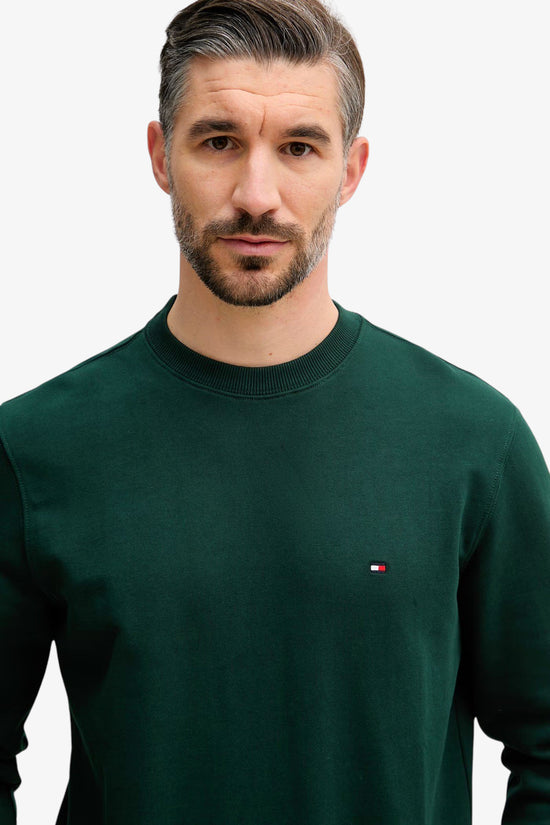  Felpa Girocollo Con Logo Bandierina Ricamata-tommy hilfiger-Verde-Special_-Mw0mw37237 mbn-2  