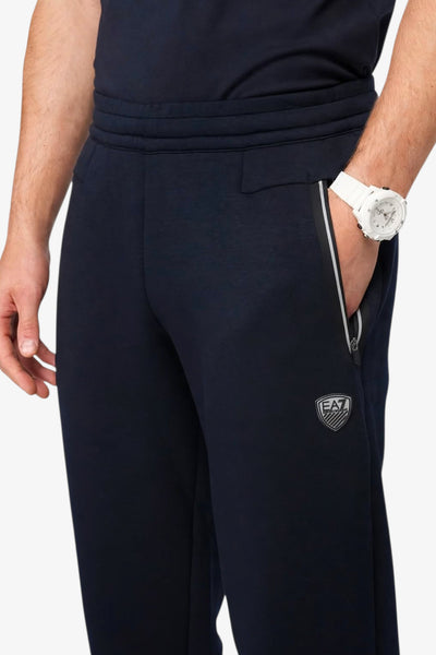 emporio armani ea7 Pantaloni Premium Shield In Misto Viscosa Stretch Blu Uomo, foto 2