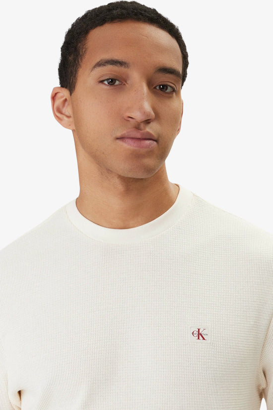  T-Shirt Maniche Corte Waffle-calvin klein jeans-Beige-Special_-Lv04rd008g f7j-2  