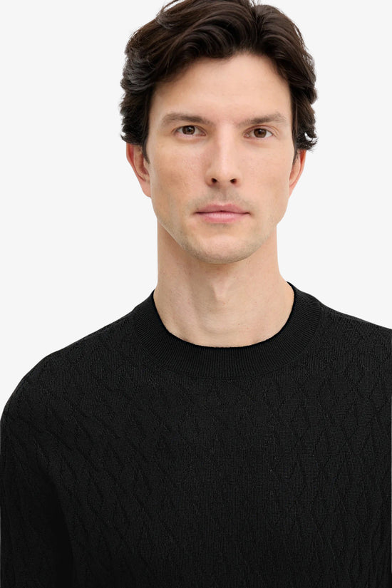  Maglione Girocollo In Misto Lana Logo AX All-Over armani exchange 