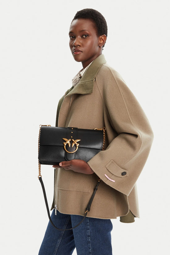  Borsa A Tracolla Media Love Bag One In Pelle pinko 