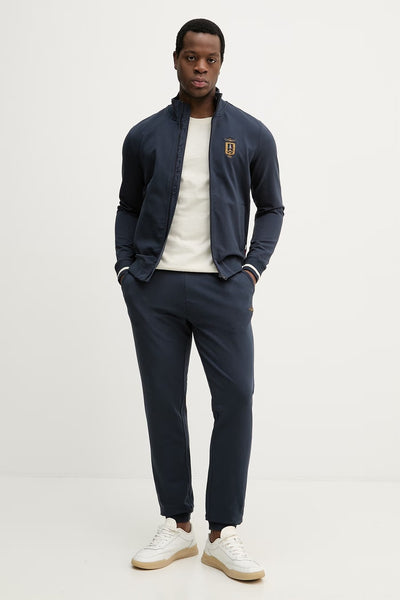 aeronautica militare Felpa Full Zip Piccolo Stemma Frecce Tricolori Ricamato Blu Uomo, foto 2