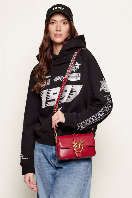  Borsa A Tracolla Mini Love Bag Slouchy In Pelle Con Doppia Tracolla pinko 