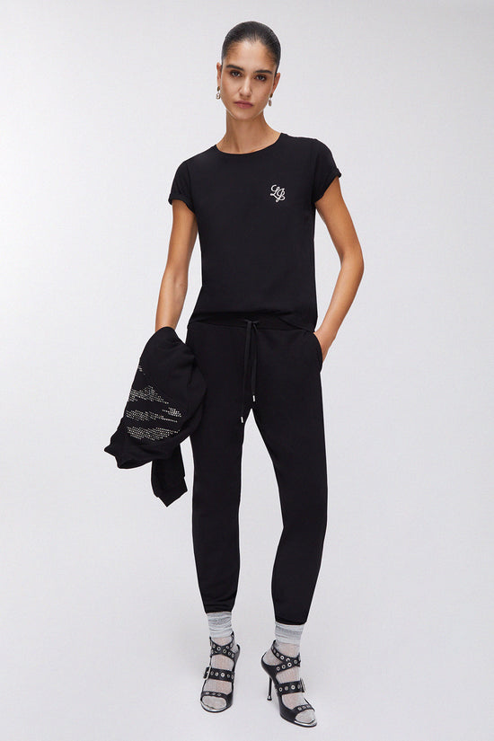  T-Shirt Maniche Corte Con Strass liu jo 