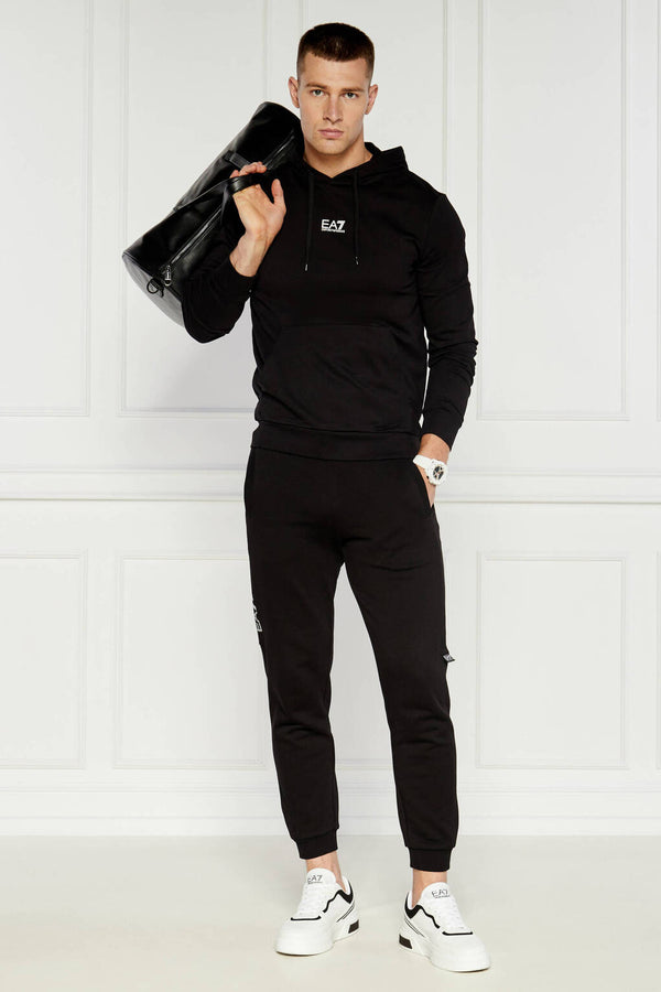 emporio armani ea7 Felpa Con Cappuccio Core Identity Nero Uomo, foto 2