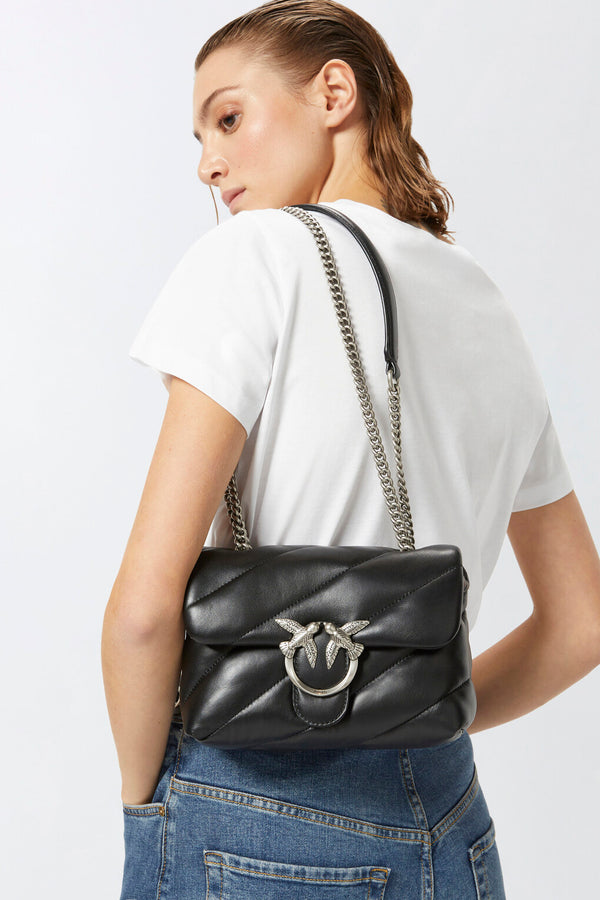 pinko Borsa A Tracolla Mini Love Bag Puff Maxi Quilt Nero Donna, foto 2
