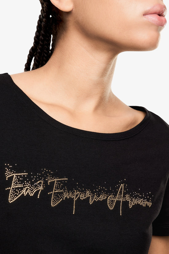  T-Shirt Maniche Corte Signature Logo Series Borchiette emporio armani ea7 