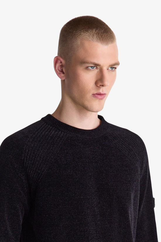  Maglione Girocollo In Ciniglia Rasata Sironi 01-peuterey-Nero-Special_-Peu5623 99011970 777-2  
