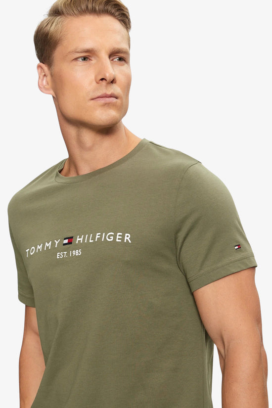  T-Shirt Maniche Corte Grande Logo Ricamato-tommy hilfiger-Verde-Special_-Mw0mw11797 pli-2  