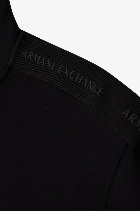  Felpa Full Zip In Jersey Di Cotone Stretch Con Bande Logo armani exchange 