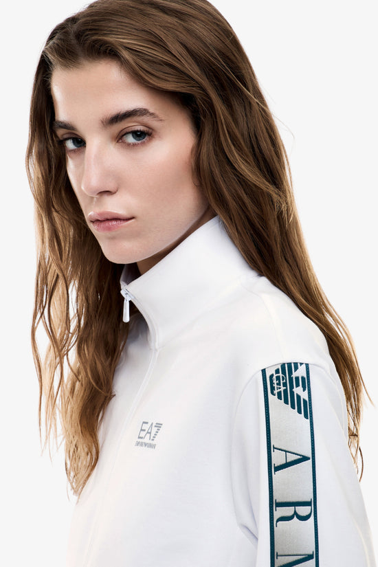  Felpa Full Zip Dynamic Athlete In Tessuto Tecnico Natural VENTUS7 Con Bande Logo-emporio armani ea7-Bianco-Special_-7w001152 af12501 u0002-2  