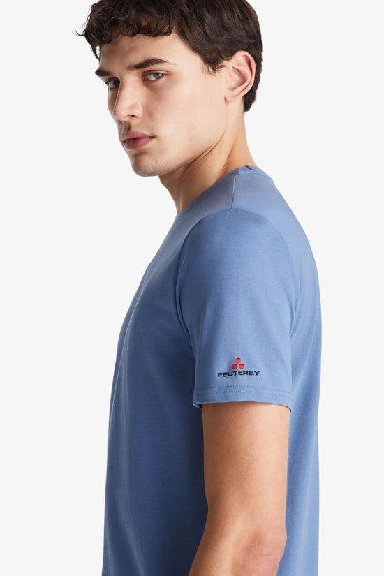  T-Shirt Maniche Corte In Piquet Stretch Di Cotone E Seta Zole 02 peuterey 