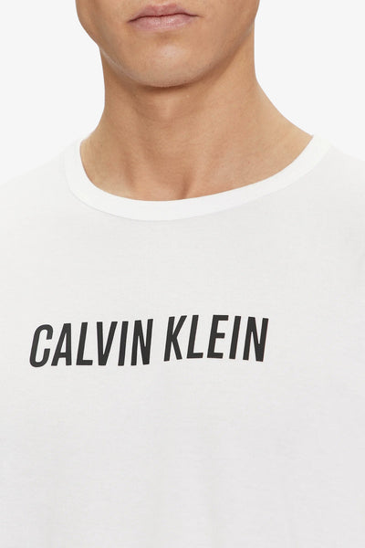 calvin klein swimwear T-Shirt Maniche Corte Lounge Intense Power Bianco Uomo, foto 2