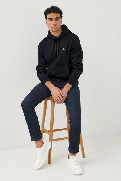 lacoste Felpa Con Cappuccio Logo Piccolo Ricamato Nero Uomo, foto 2