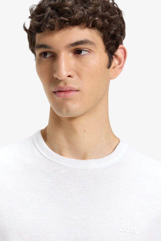  T-Shirt Maniche Corte In Cotone Fiammato Tegood boss 