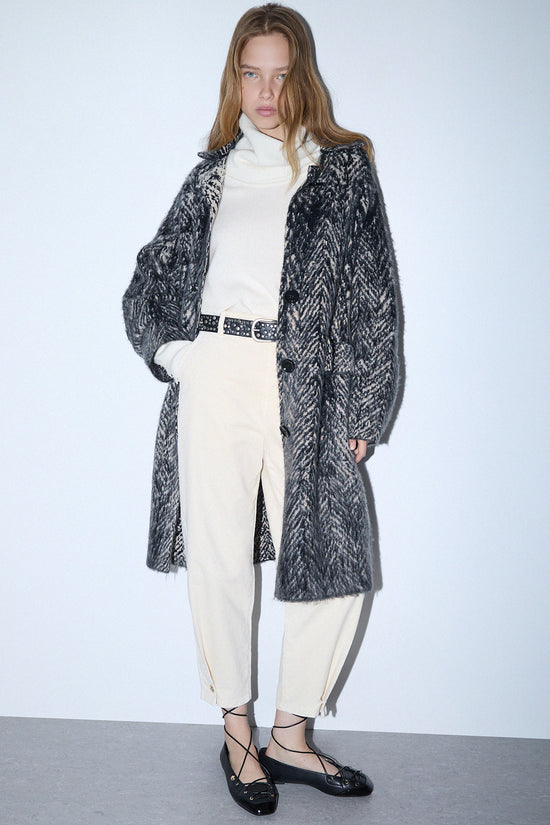  Cappotto Jacquard In Maglia Spazzolata-liu jo-Grigio-Special_-Wf6190 ma49s l9212-3  