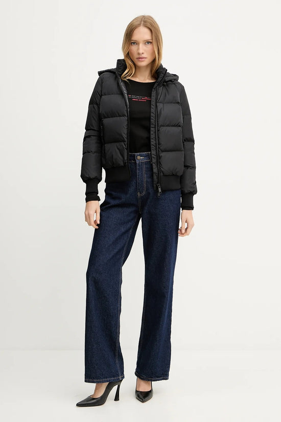  Piumino Bomber Corto Full Zip Con Cappuccio-armani exchange-Nero-Special_-Xw000228 af12286 uc001-3  