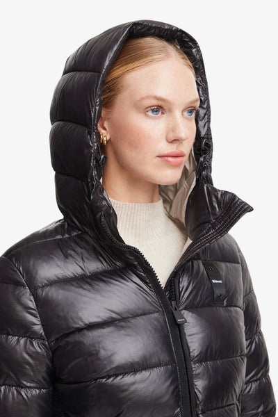blauer Piumino Full Zip Con Cappuccio In Ovatta Termica Caroll Nero Donna, foto 3