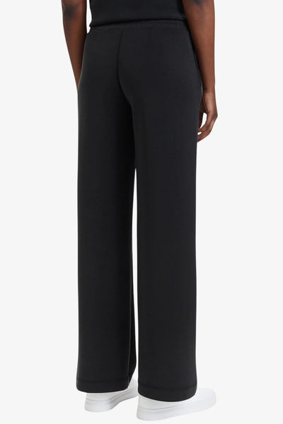 guess Pantaloni A Gamba Dritta In Tessuto Scuba Olympe Nero Donna, foto 3