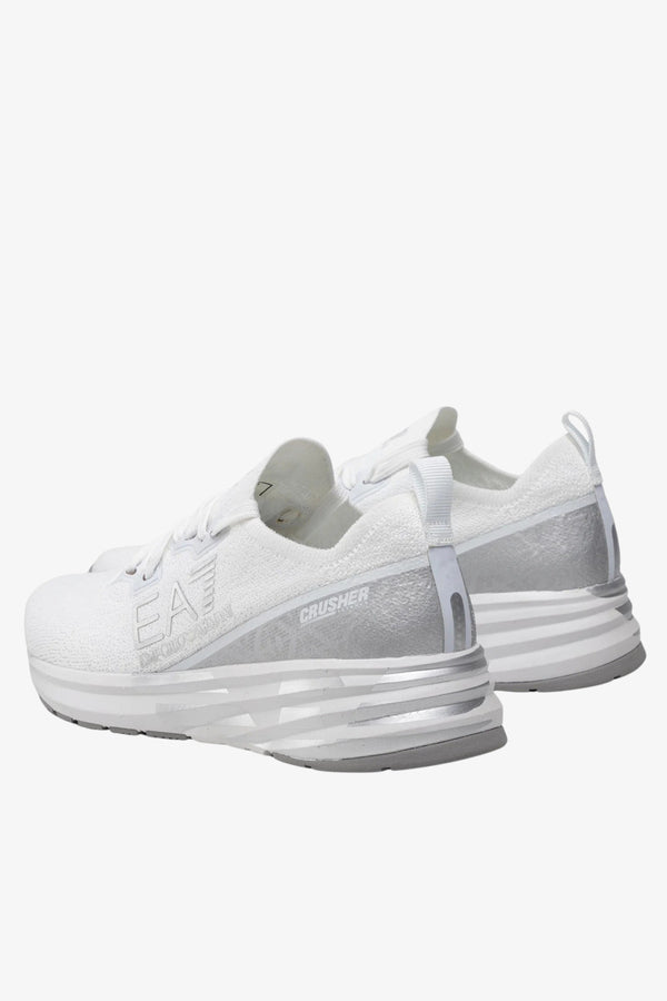 emporio armani ea7 Scarpe Crusher Distance Knit Bianco Unisex, foto 3