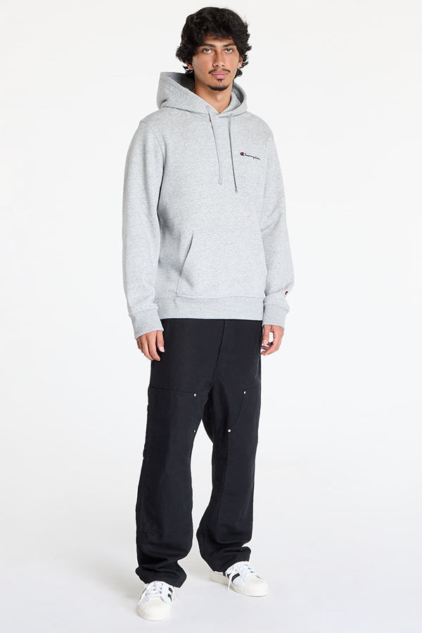 champion Felpa Con Cappuccio Logo Piccolo Ricamato Grigio Uomo, foto 3